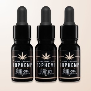 3 x Olejek TopHemp D  + G 30% pełne spektrum 10 ml (3 butelki)