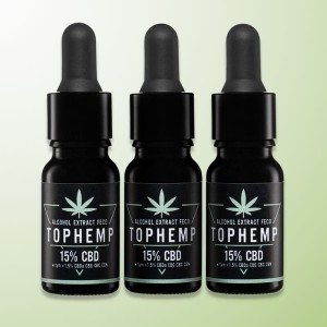 3 x Olejek TopHemp D 15% pełne spektrum 10 ml  (3 butelki)