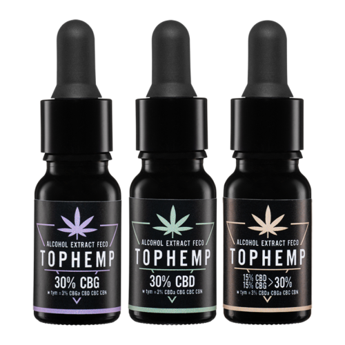 3 x DOWOLNY Olejek TopHemp 30% 10 ml pełne spektrum FECO (3 butelki)